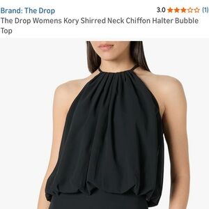 Elegant Black Chiffon Halter Jumpsuit by The Drop